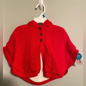 Carters Girls 24M holiday/winter cape sweater NWT